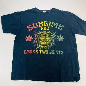 Sublime LBC Smoke Two Joints Band T-Shirt Size Men's XL X-Large Free Ship! Nice!